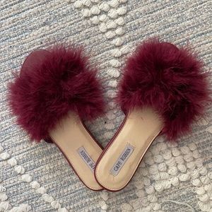 Maroon Feather slides